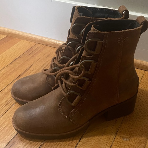 Sorel Cate Lace Boot - Size 6.5, Brown Leather - Picture 2 of 6